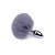 Plug Anal Metal Cauda Rabo Coelho Pompom P Cinza 6,5 x 2,5 CM - Me Ame - Imagem 1