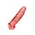 Capa Peniana Com Veias Em Silicone 17 x 3,8 Cm - Me Ame Sex Toys - Imagem 1