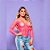 Cropped Com Manga Cumprida Em Arrastão - Yaffa Lingerie - Imagem 1