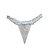 Calcinha Fio Dental Renda Detalhe Joia Branco - Eross Afrodite - Imagem 2
