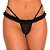 Calcinha Tanga Miss Renda Floral Tamanho Único Preto - Lingerie Pimenta Sexy - Imagem 1