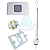 Kit Comando Caixa Descarga Montaflux Branco E Obturador Coaxial - Imagem 1