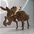 Quebra Cabeça Dinossauro Triceratops MDF - Imagem 1