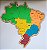 Quebra-Cabeça Brasil MDF Colorido - Imagem 2