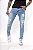 Calça Masculina Skinny rasgada com fundo Alleppo Jeans Calcutá - Imagem 1