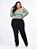 Calça Feminina Preto Plus Size Elástico na Cintura Allepo Jeans Alicia - Imagem 1