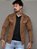 Jaqueta Masculino Alleppo Jeans Sarja Marrom Atlântico - Imagem 1