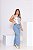 Calça Cargo Feminina Azul Bebê Alleppo Jeans Helena - Imagem 3