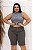 Bermuda Cinza Sarja Feminina Plus Size Alleppo Jeans - Imagem 7