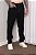 Calça Masculina Sarja Cargo Preta com Custura Branca Alleppo Jeans - Imagem 1