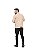 Jaqueta Creme Masculina Sarja Quadriculada Alleppo Jeans - Imagem 4