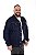 Jaqueta Azul Escuro Jeans Linha Laranja Masculino Plus Size Alleppo Jeans - Imagem 7