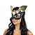 Máscara Mulher Gato Dourada - Imagem 1
