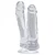 Pênis Dupla Penetração Double Cock Transparente - 17,5cm e 16,5cm - Imagem 1