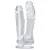 Pênis Dupla Penetração Double Cock Transparente - 17,5cm e 16,5cm - Imagem 3