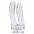 Pênis Dupla Penetração Double Cock Transparente - 17,5cm e 16,5cm - Imagem 4
