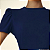 Camiseta Manga Princesa Gola Redonda de Algodão Egípcio Cor Azul Marinho Merci - Imagem 2