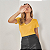 Camiseta Gola V de Algodão Egípcio Cor Amarelo Mostarda Merci - Imagem 1