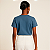 Camiseta Gola U de Algodão Egípcio Cor Azul Profundo Merci - Imagem 5