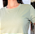 Camiseta Gola U de Algodão Egípcio Cor Verde Seco Merci - Imagem 1