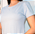 Camiseta Gola U de Algodão Egípcio Cor Azul Claro Merci - Imagem 2