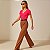 Camiseta Gola V de Algodão Egípcio Cor Rosa Pink Merci - Imagem 5