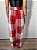 Calça wide leg xadrez vermelha - Imagem 3