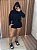 Conjunto Comfy preto - Shorts de moletom + Jaqueta moletom - Imagem 1