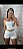 Conjunto couro branco - Shorts + Corset - Imagem 1