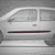 Friso Lateral Borrachão Renault Clio 2 Portas 2000 Até 2016 - Vermelho Fogo - Imagem 5