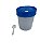 Coletor Universal Transparente 80-100ml C/Pá Tampa Azul (Avulso) – BIOPLAST - Imagem 3