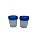 Coletor Universal Transparente 80-100ml C/Pá Tampa Azul (Avulso) – BIOPLAST - Imagem 2