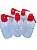 Frasco Lavador (Pisseta) Dispensador Almotolia Tampa Vermelha 500ML - GENE - Imagem 3