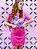 Saia Rhaissa Pink Couro Fake - Imagem 1