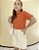 Saia Rhaissa Off Couro Fake - Imagem 1