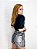Short Jeans Metalizado Preto - Imagem 2