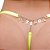 Fio Dental Sexy Amarelo Neon Palavras Strass Tallyta - Imagem 15