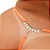 Fio Dental Sexy Plus Size Laranja Neon Palavras Strass Tallyta - Imagem 6