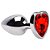 Plug Anal P Coração Aço Inox 7 X 2,8cm Sexy Import - Imagem 2