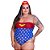 Mini Fantasia Plus Size Mulher Maravilha Body 2 Pimenta Sexy - Imagem 1