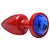 Plug Anal P Plástico Abs Vermelho 7 X 2,5cm Hot Pink - Imagem 2