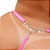 Fio Dental Plus Size Rosa Neon Strass Tallyta - Imagem 16