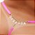 Fio Dental Plus Size Rosa Neon Strass Tallyta - Imagem 6