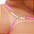 Fio Dental Plus Size Rosa Neon Strass Tallyta - Imagem 17