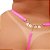 Fio Dental Plus Size Rosa Neon Strass Tallyta - Imagem 2