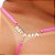 Fio Dental Plus Size Rosa Neon Strass Tallyta - Imagem 9