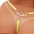 Fio Dental Plus Size Amarelo Neon Strass Tallyta - Imagem 2