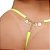 Fio Dental Amarelo Neon Palavras Strass Tallyta - Imagem 1