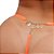 Fio Dental Laranja Neon Palavras Strass Tallyta - Imagem 2
