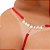 Fio Dental Plus Size Vermelha Palavras Strass Tallyta - Imagem 13